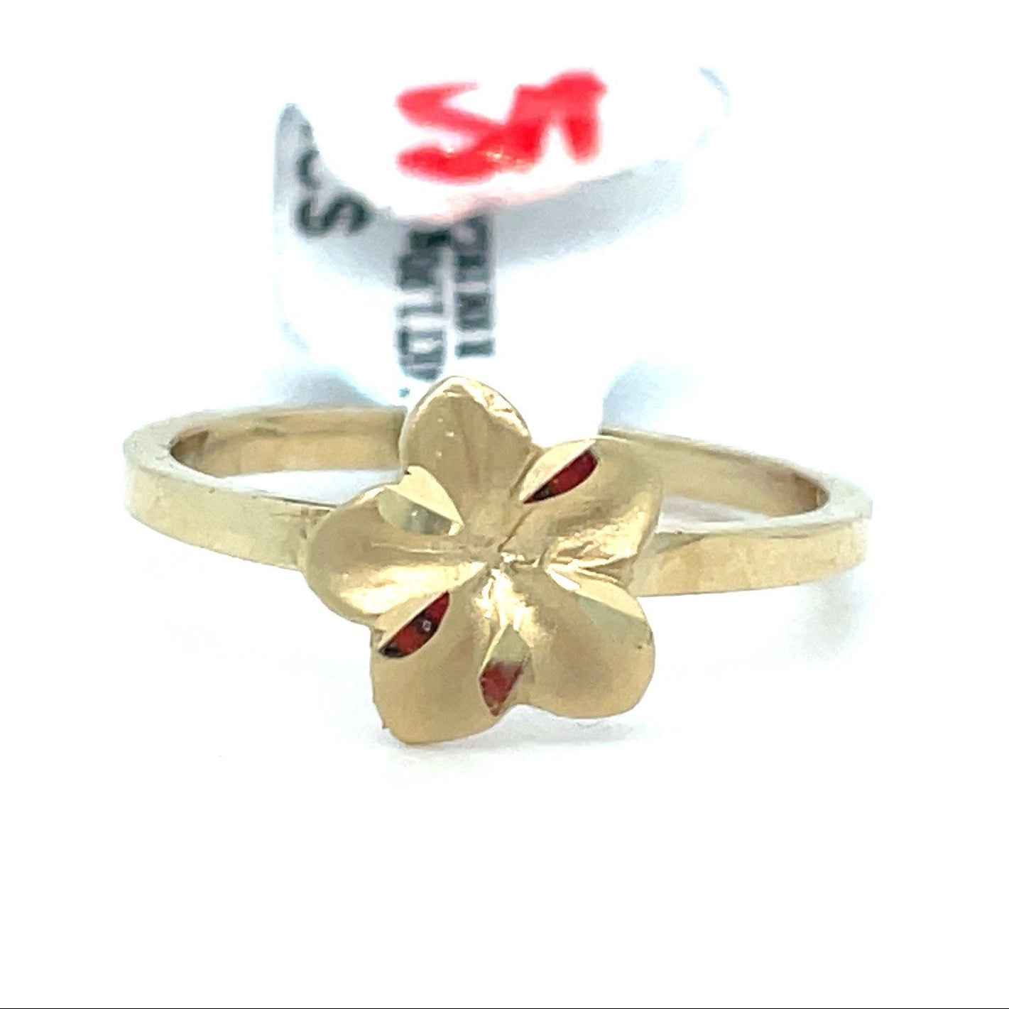 14k Yellow Gold Women’s Island Flower Ring 1.90g Size 70