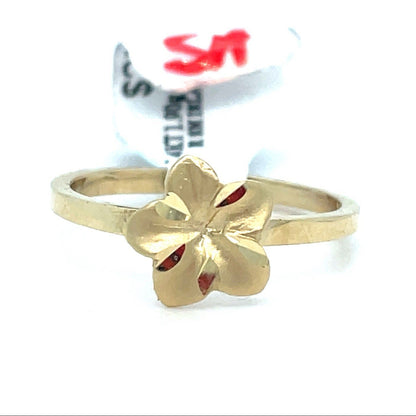 14k Yellow Gold Women’s Island Flower Ring 1.90g Size 70