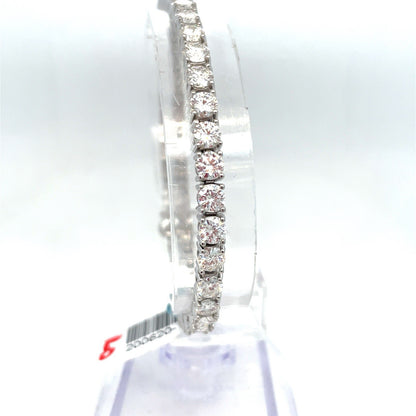 925 Sterling Silver Women’s 7” Moissanite Tennis Bracelet 12.80g 4mm 10CTW1