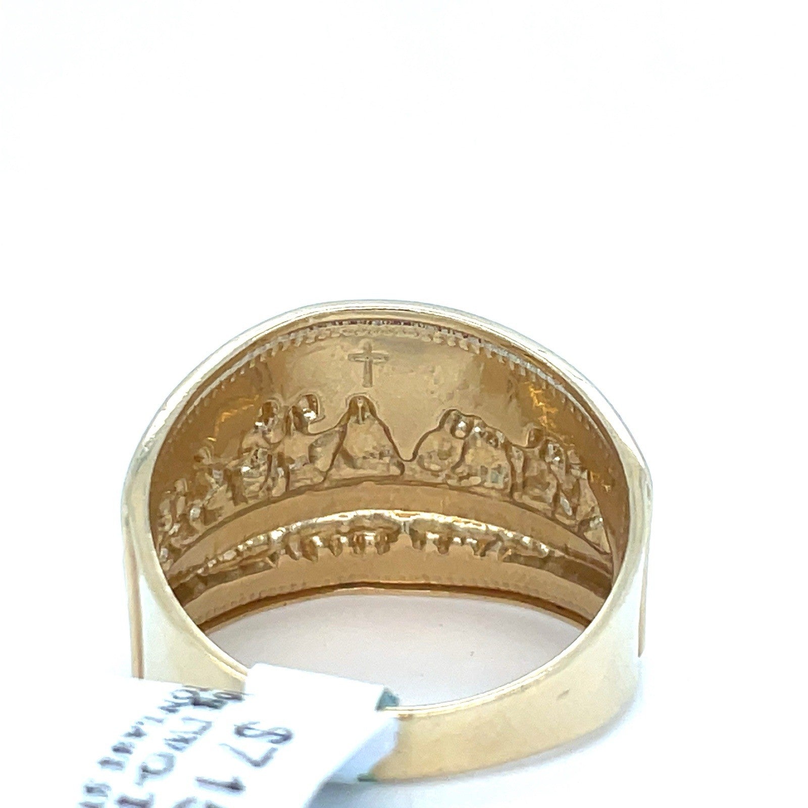 14k Two Tone Gold Men’s Last Supper Ring 6.06g Size 102