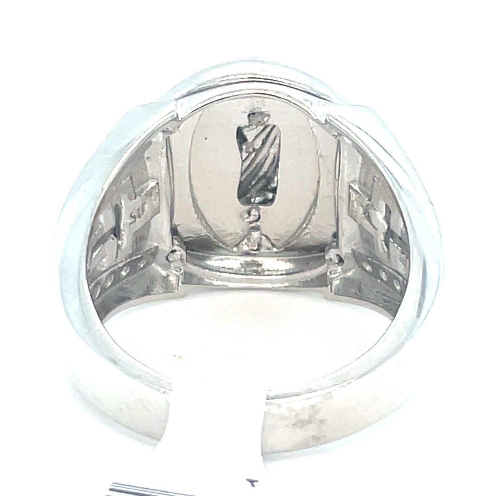 925 Sterling Silver Men’s CZ San Judas Ring 7.70g Size 10 2