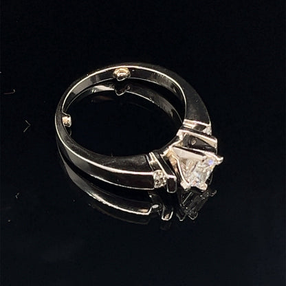 Platinum diamond engagement ring with princess cut diamond H VS1 size 5.53
