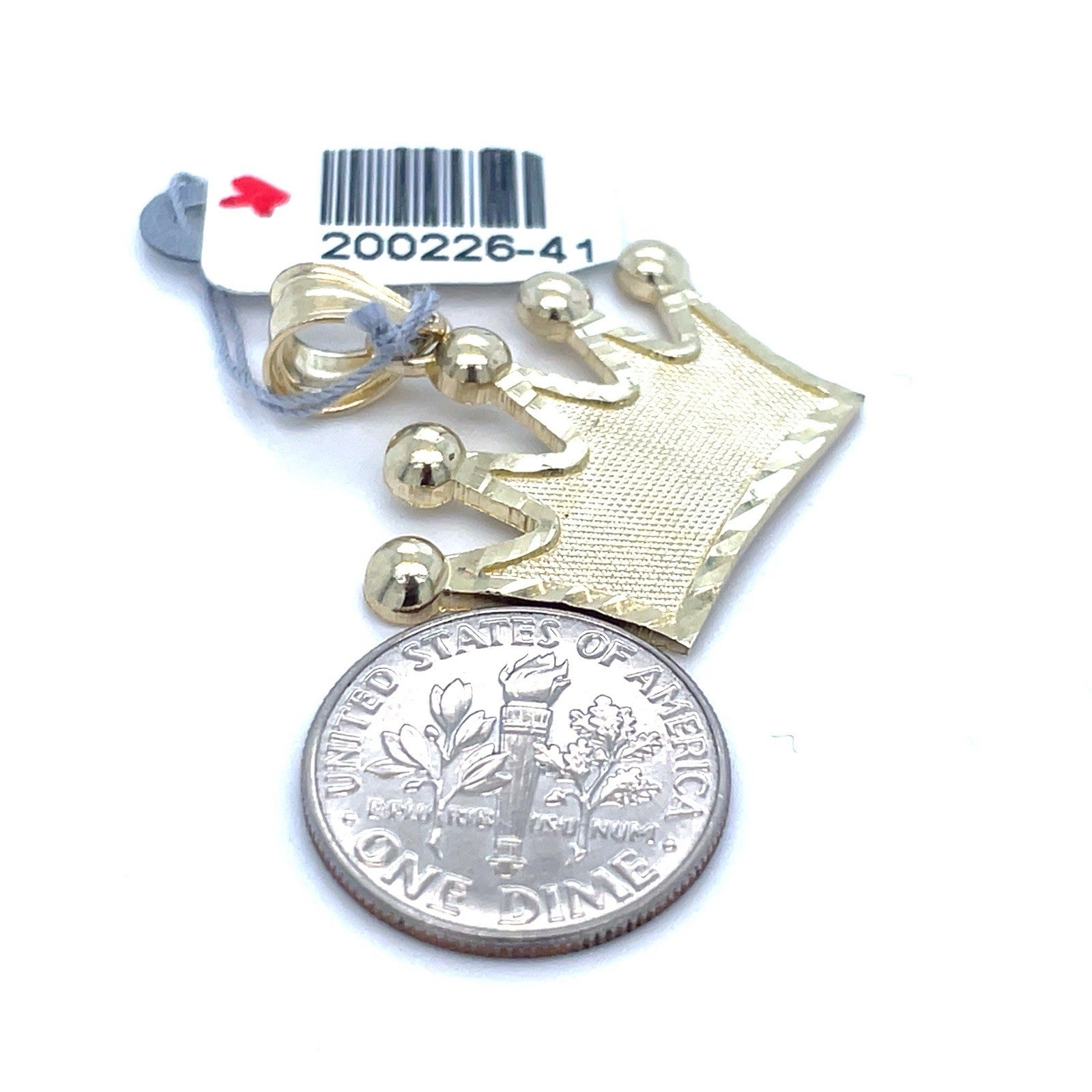 10k Yellow Gold Crown Pendant 2.40g2