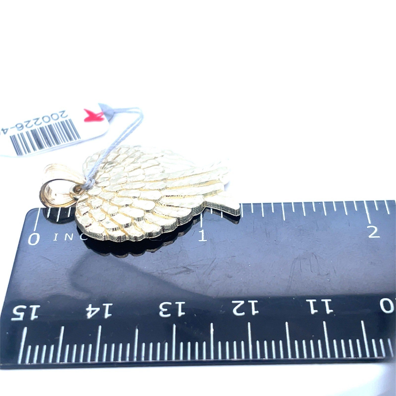 10k Yellow Gold Double Angel Wings Pendant 3.30g3