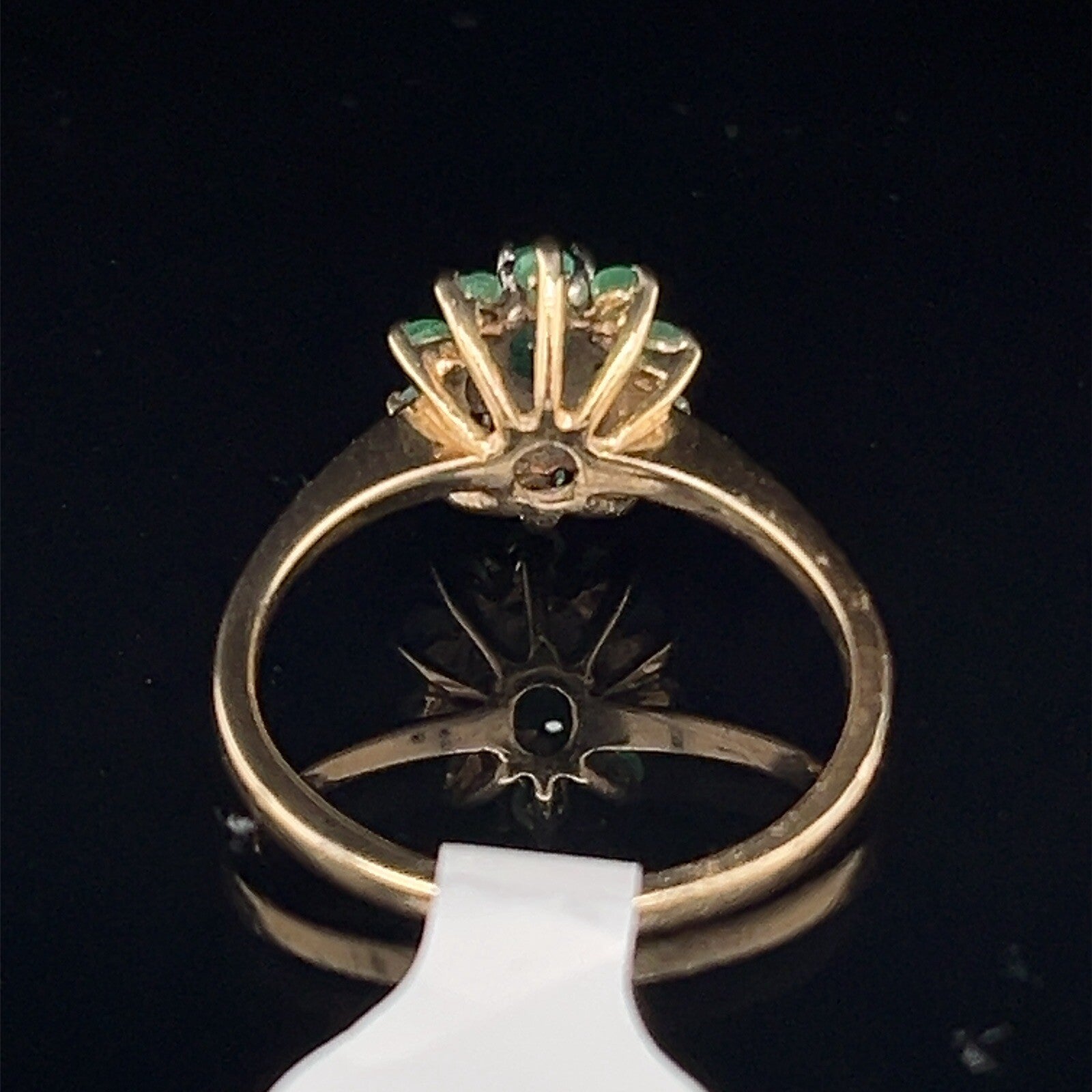 emerald and diamond ring 14 k gold preowned2