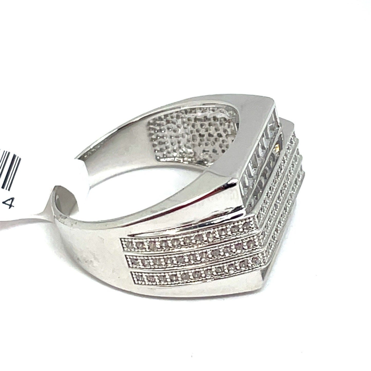 925 Sterling Silver Men’s CZ Ring 8.30g Size 101