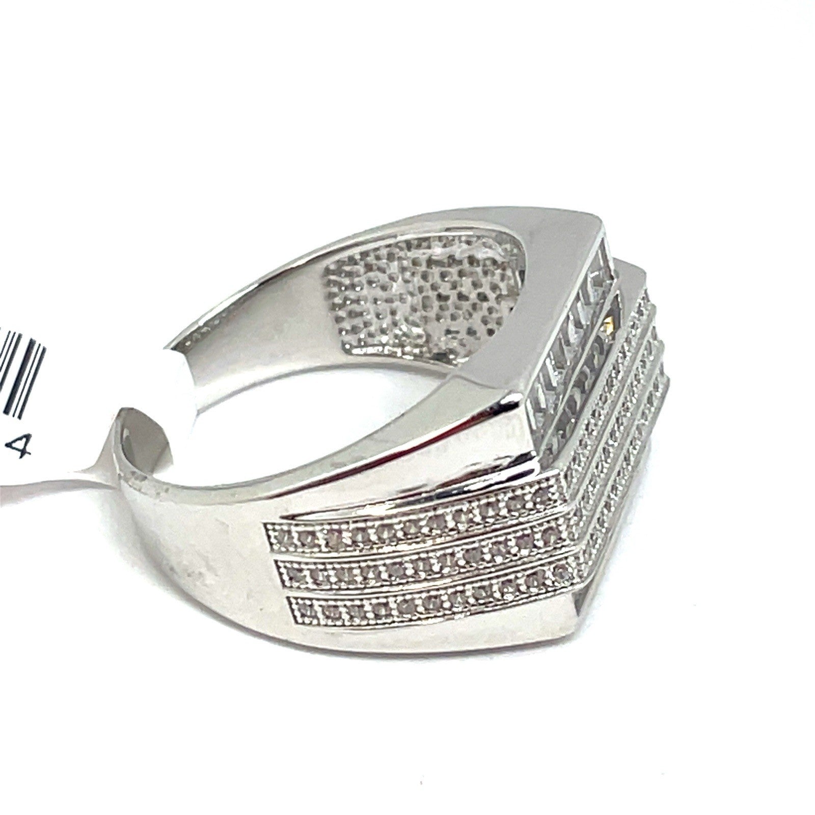 925 Sterling Silver Men’s CZ Ring 8.30g Size 101