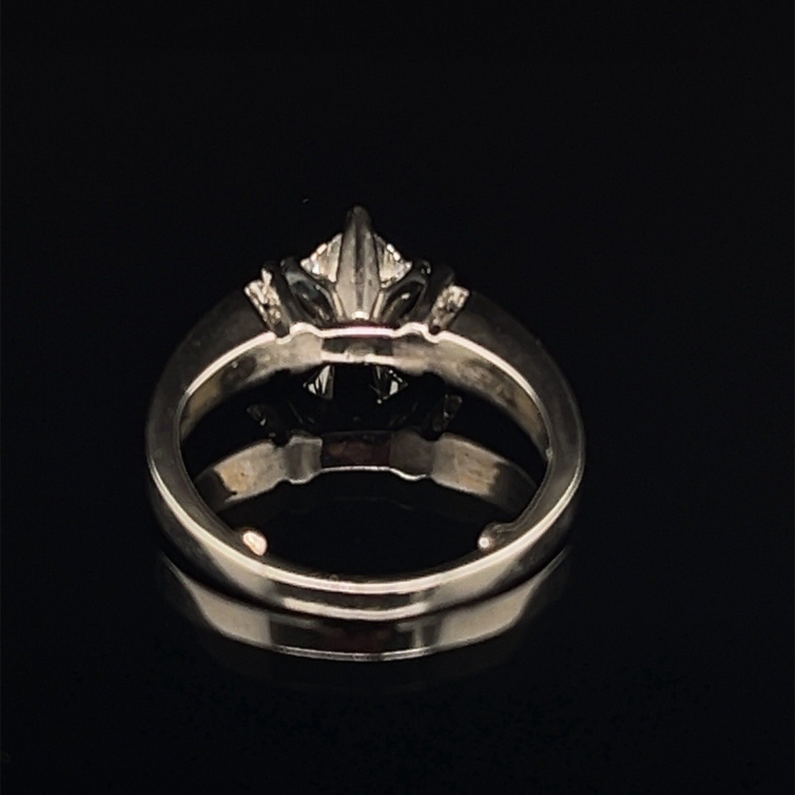 Platinum diamond engagement ring with princess cut diamond H VS1 size 5.54