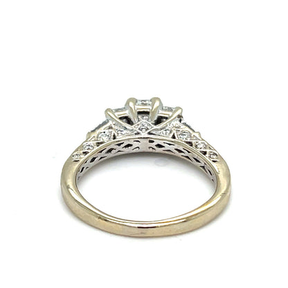 14K White Gold Women’s Diamond Ring 4.3g 1.2CTW Size 71