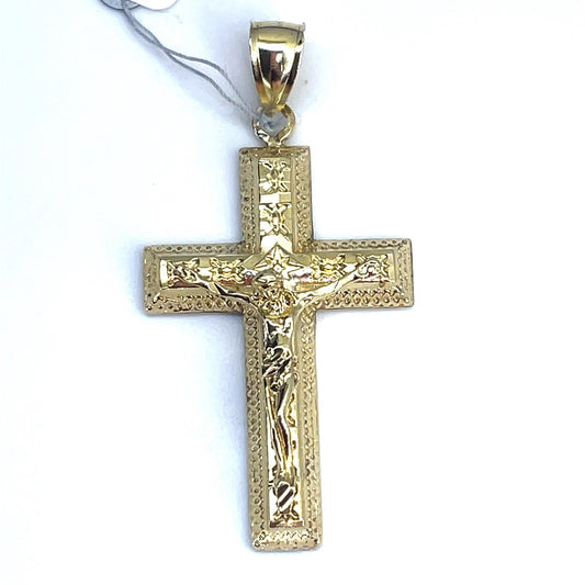 14k Yellow Gold Jesus Cross Pendant 10.70g0
