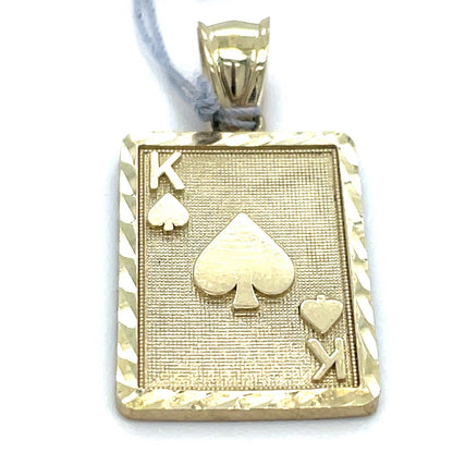 10k Yellow Gold King Of Spades Pendant 2.45g0