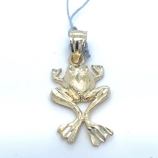 14k Yellow Gold Women’s Frog Pendant 1.26g0