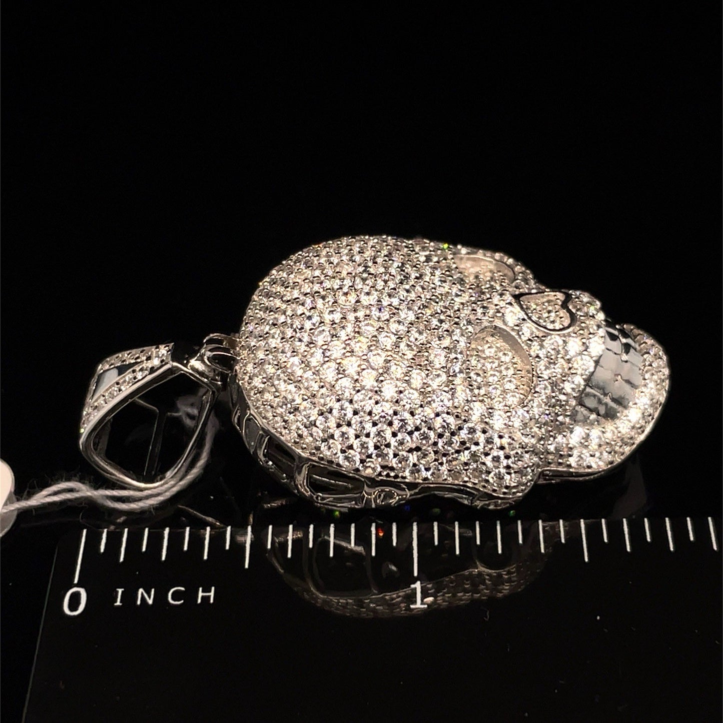 925 Sterling Silver Men’s CZ Skull Pendant 13.80g2