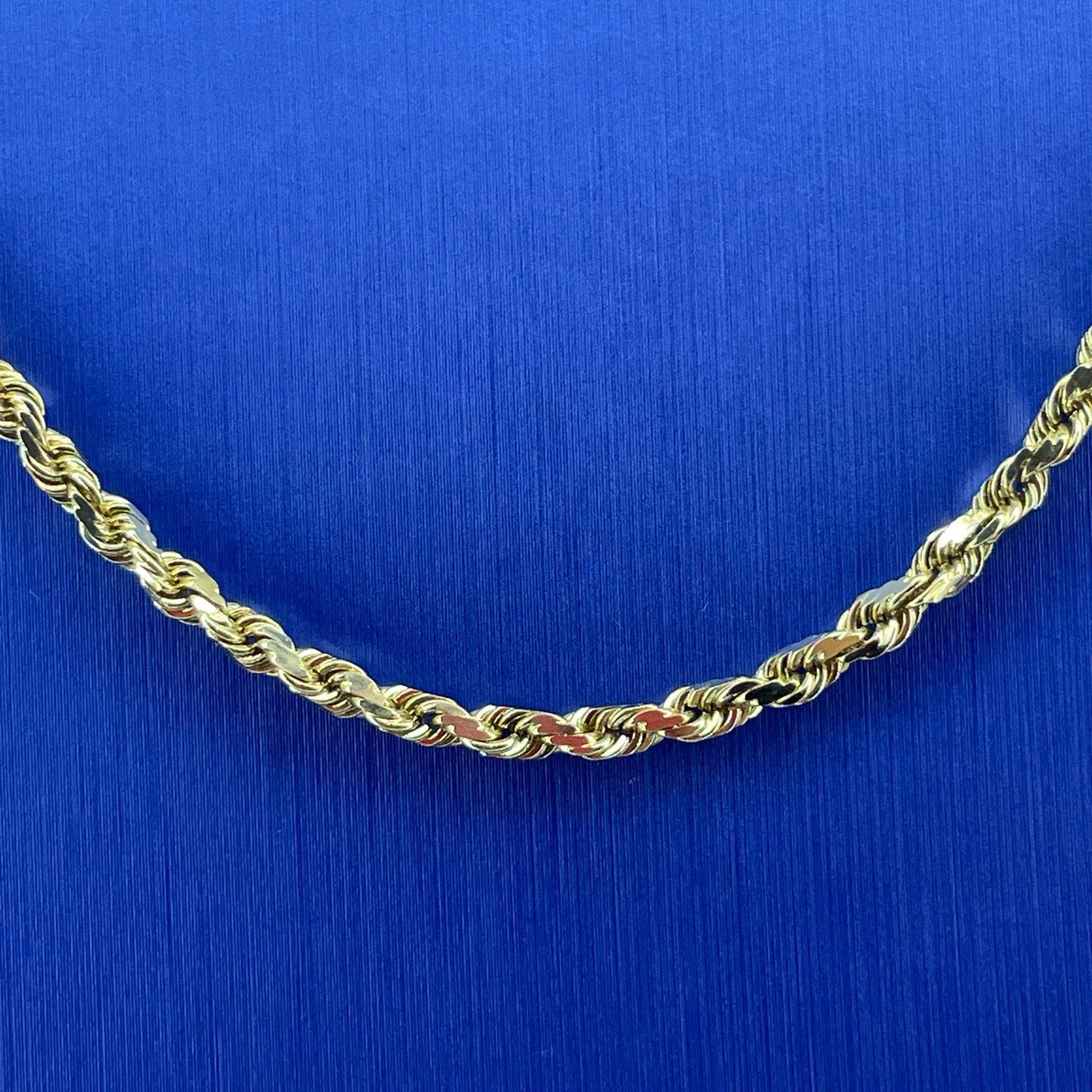14k Yellow Gold 20” Solid Rope Necklace 16.30g 3.1mm 1