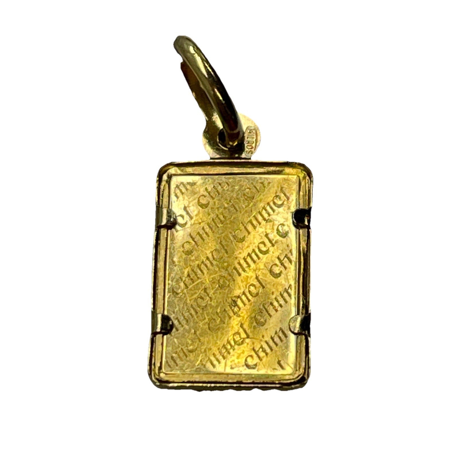 14k Yellow Gold 1g 999 Bar Pendant 1.58g3
