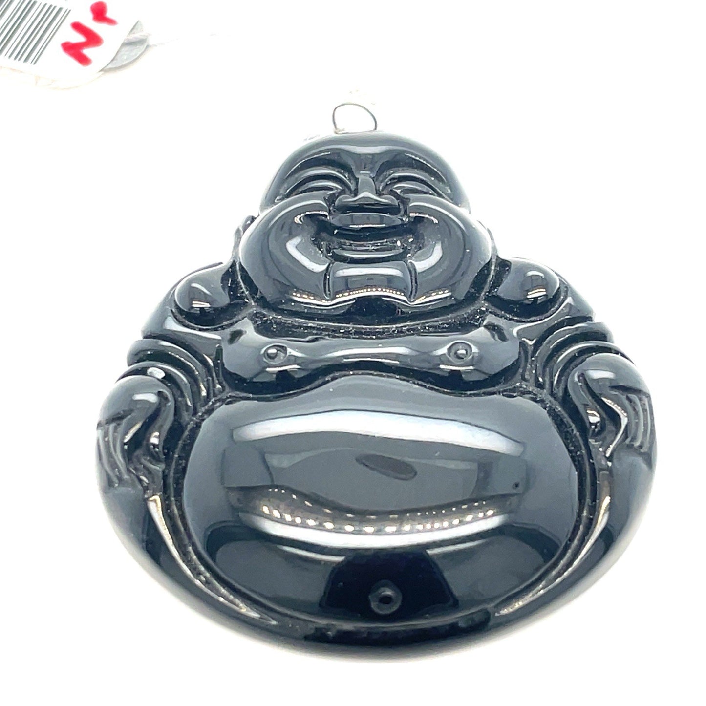 925 Sterling Silver Men’s CZ Onyx Buddha Pendant 18.30g1