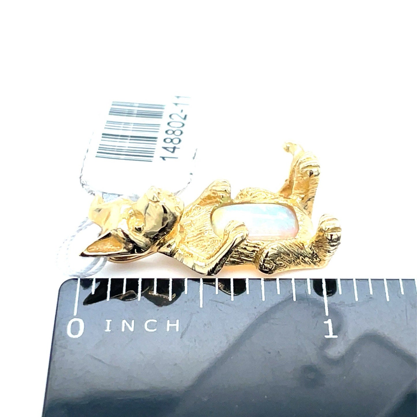 14k Yellow Gold Dog Opal Pendant 5.70g 4