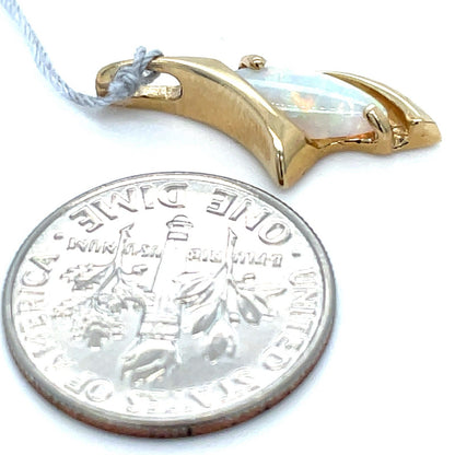14K Yellow Gold Women’s Opal Pendant 1.50g 1