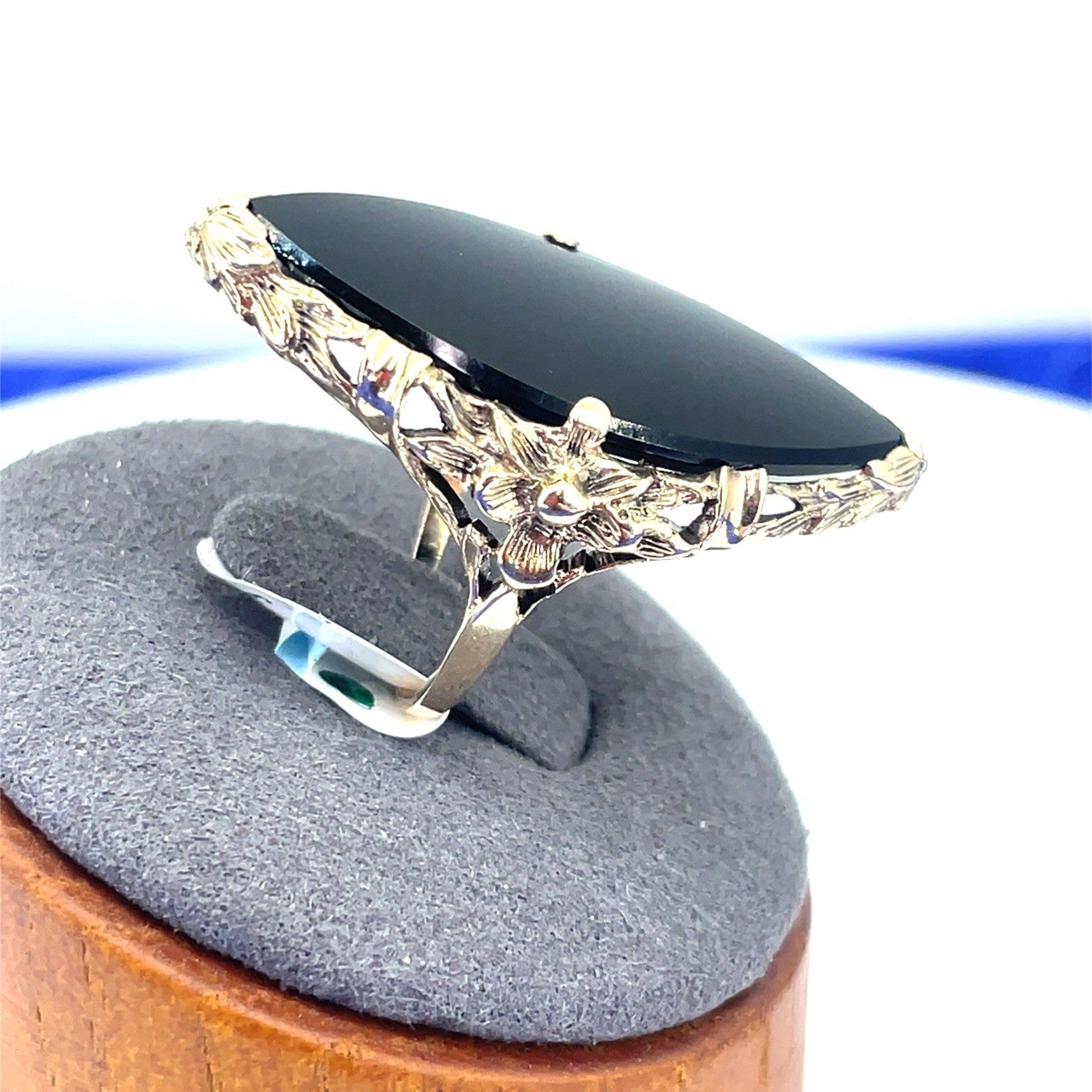 10k Yellow Gold Women’s Onyx Ring 6.50g Size 6.51