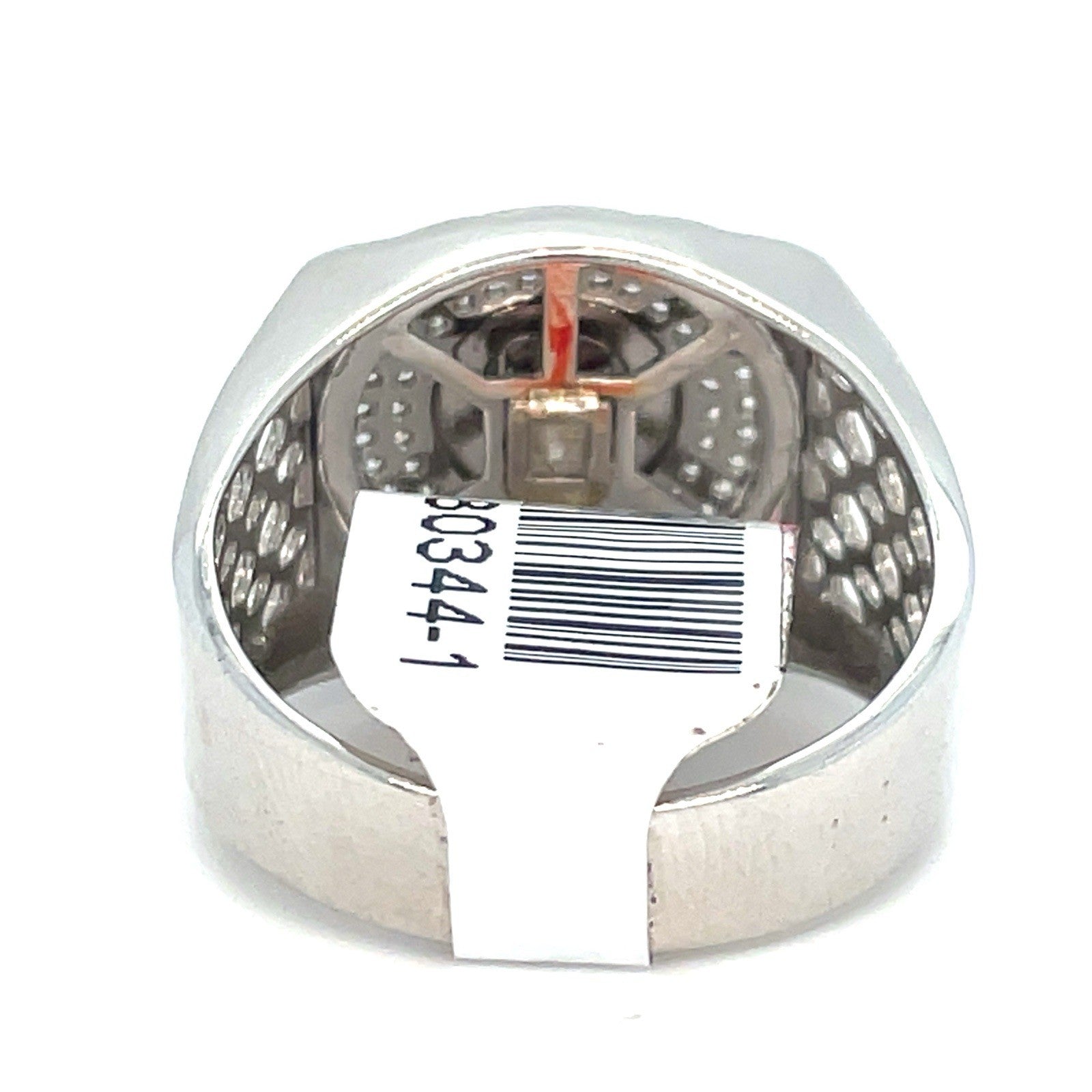 925 Sterling Silver Men’s CZ Two Tone Ring 8.30g Size 112