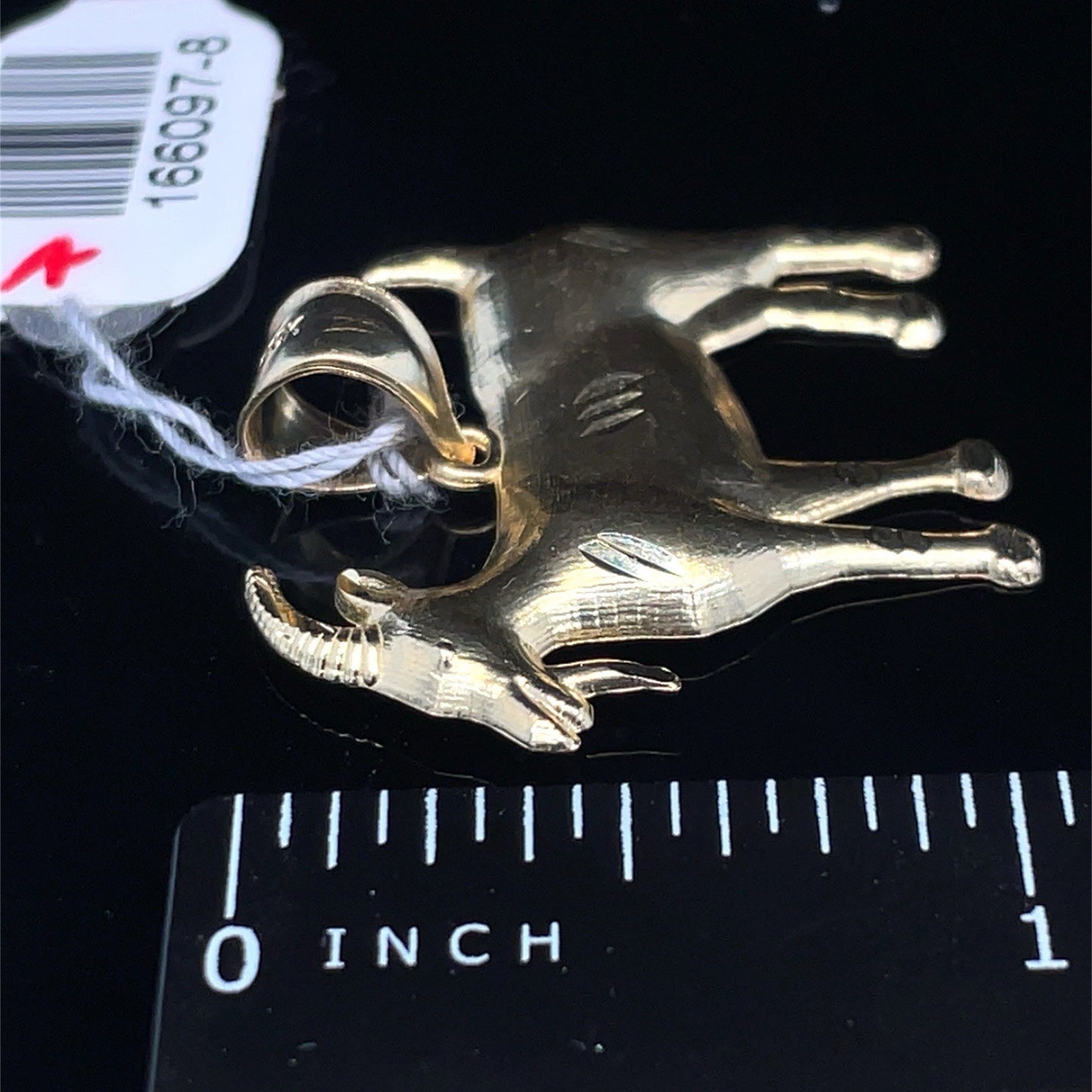 10k Yellow Gold Goat Pendant 2.40g3