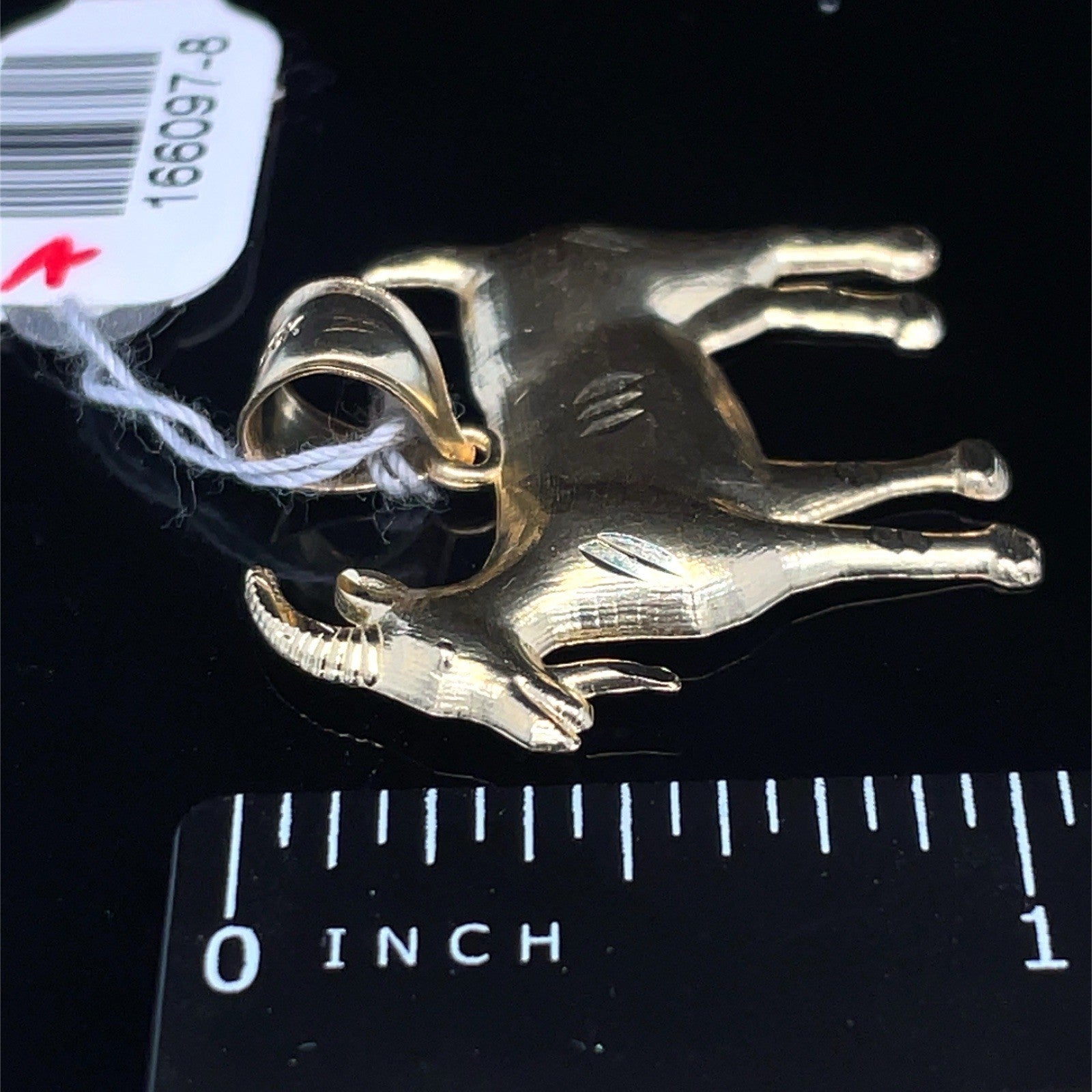 10k Yellow Gold Goat Pendant 2.40g3