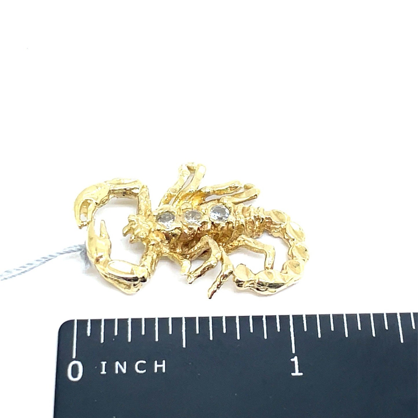 10k Yellow Gold CZ Scorpion Pendant 4.80g2