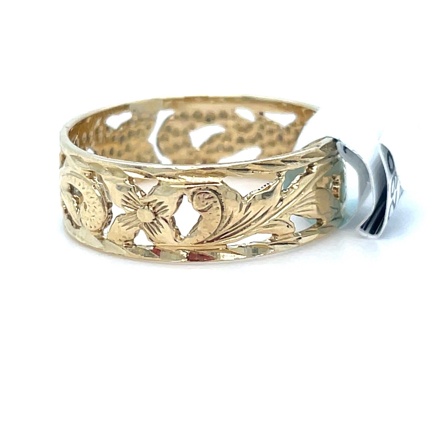 14k Yellow Gold Open Band Ring 2.10g Size 6.52