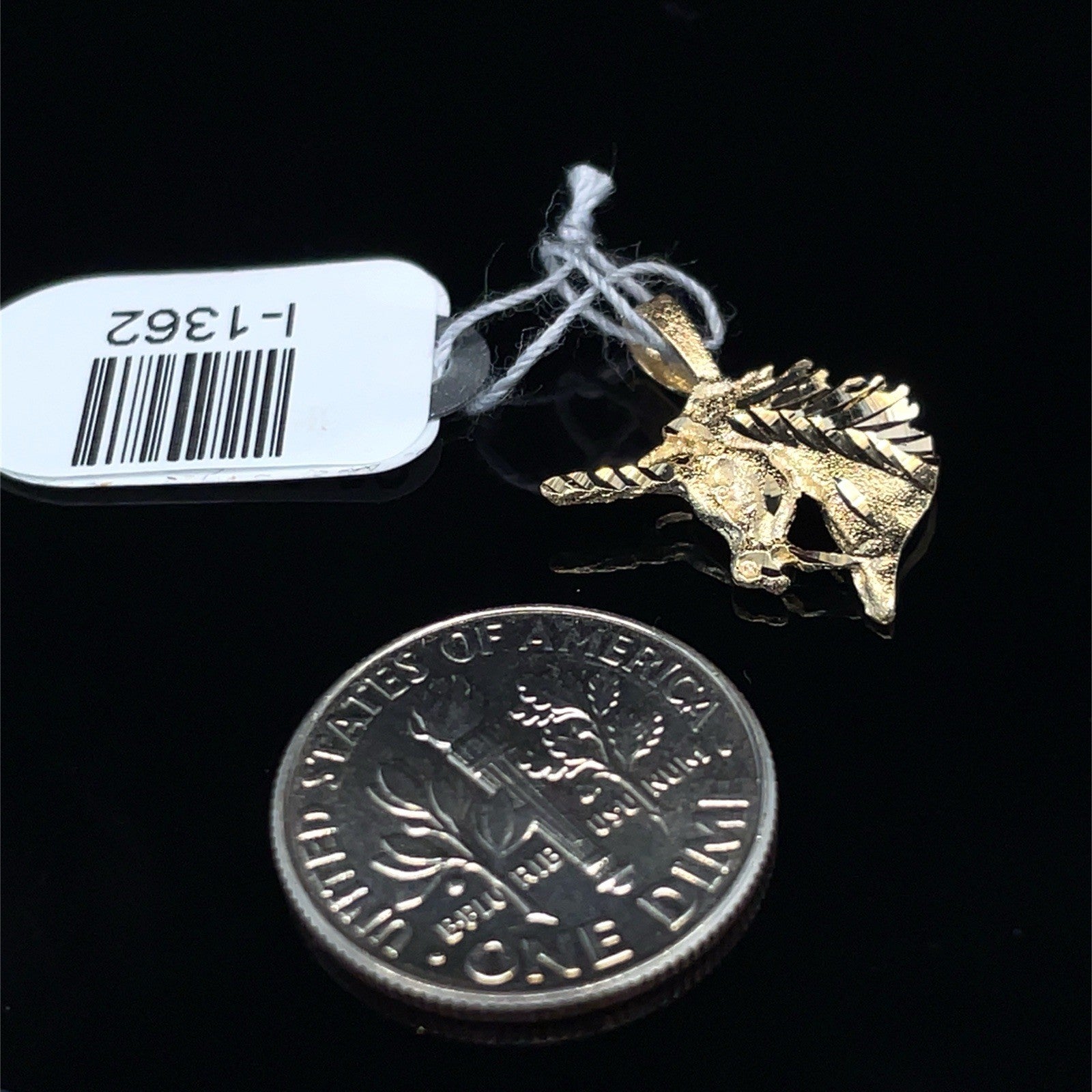 14k Yellow Gold Women’s Unicorn Pendant 0.90g 1