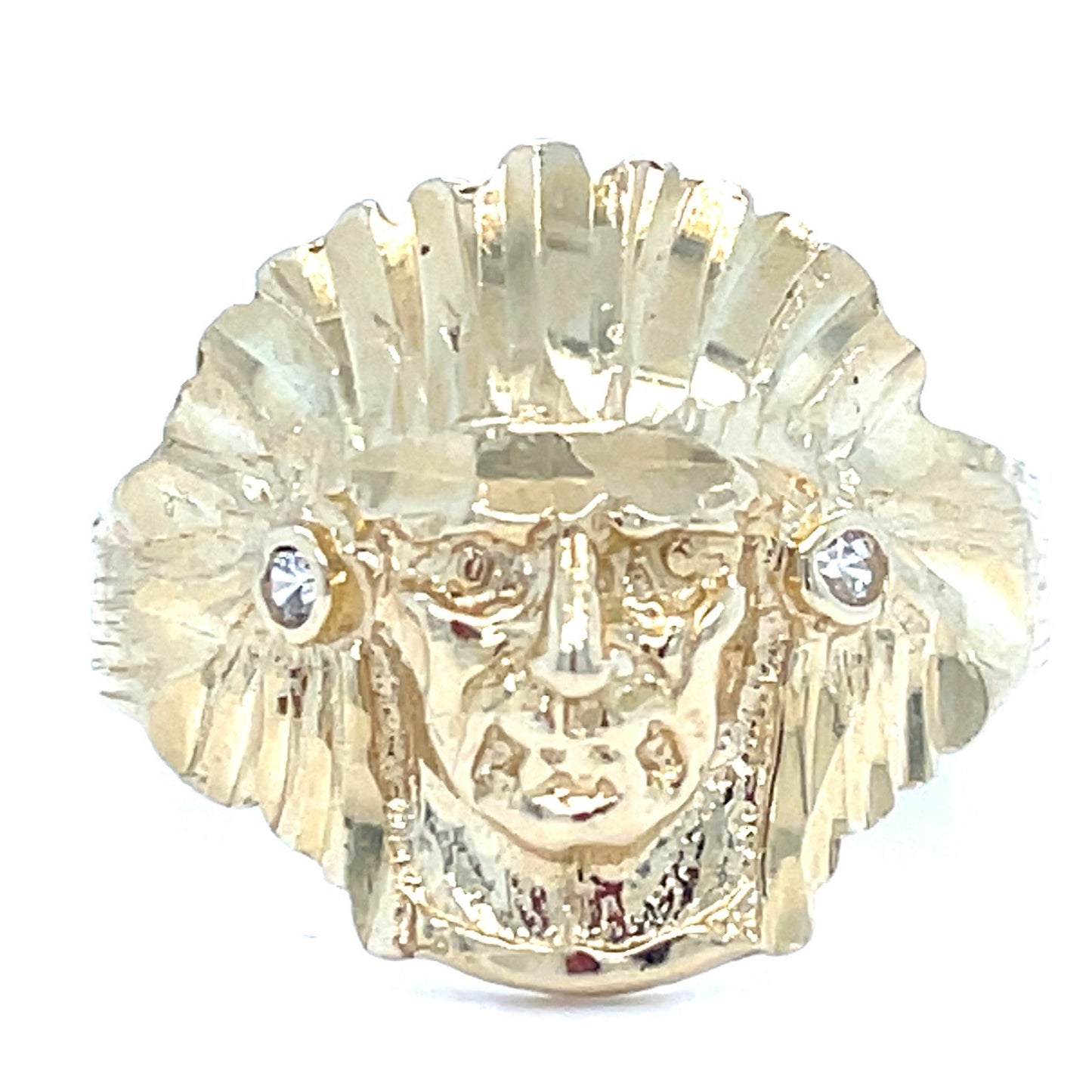 14k Yellow Gold Men’s Chief Ring 5.00g Size 100