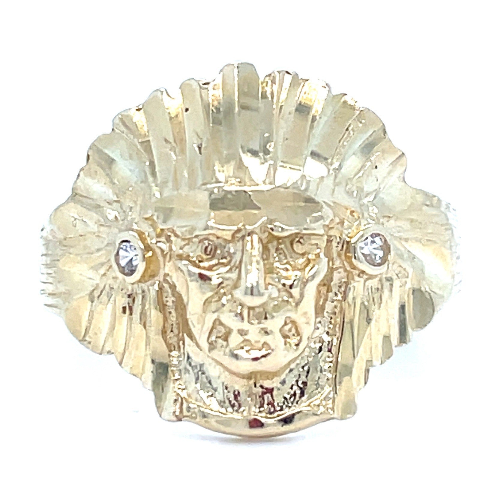 14k Yellow Gold Men’s Chief Ring 5.00g Size 100