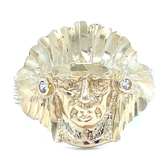14k Yellow Gold Men’s Chief Ring 5.00g Size 100