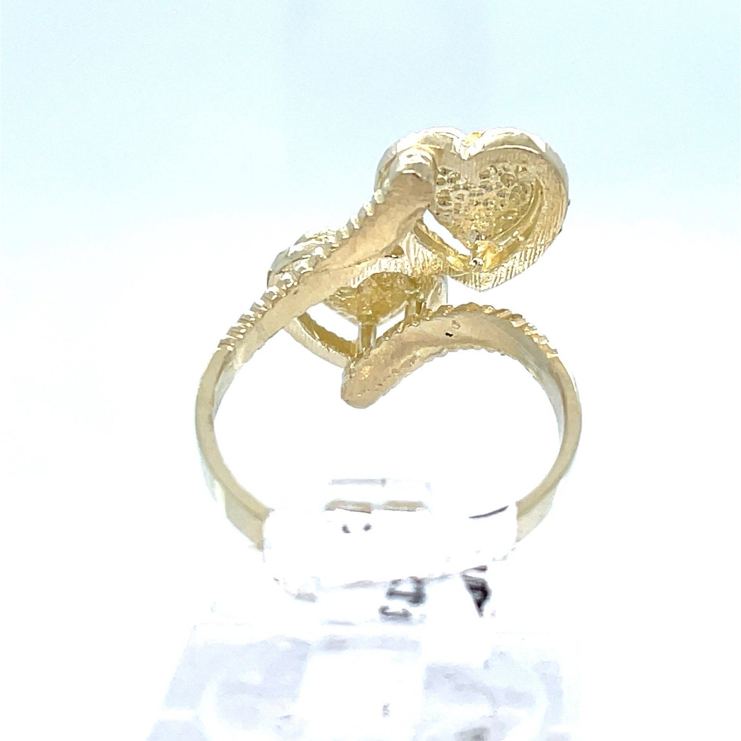 10k Yellow Gold Women’s Hearts Ring 3.76g Size 72