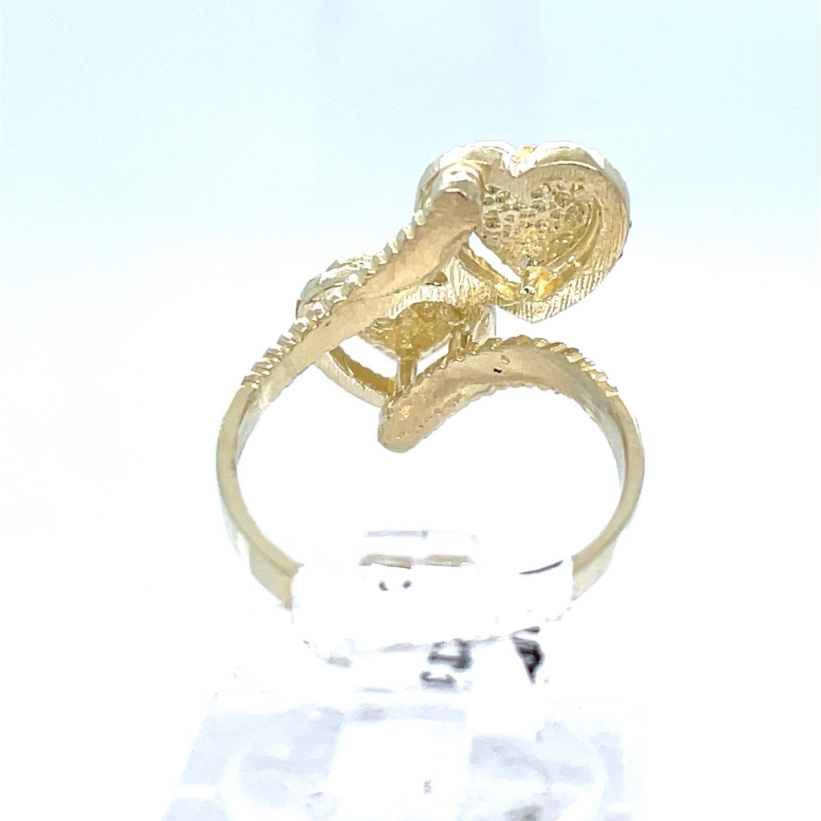 10k Yellow Gold Women’s Hearts Ring 3.76g Size 72