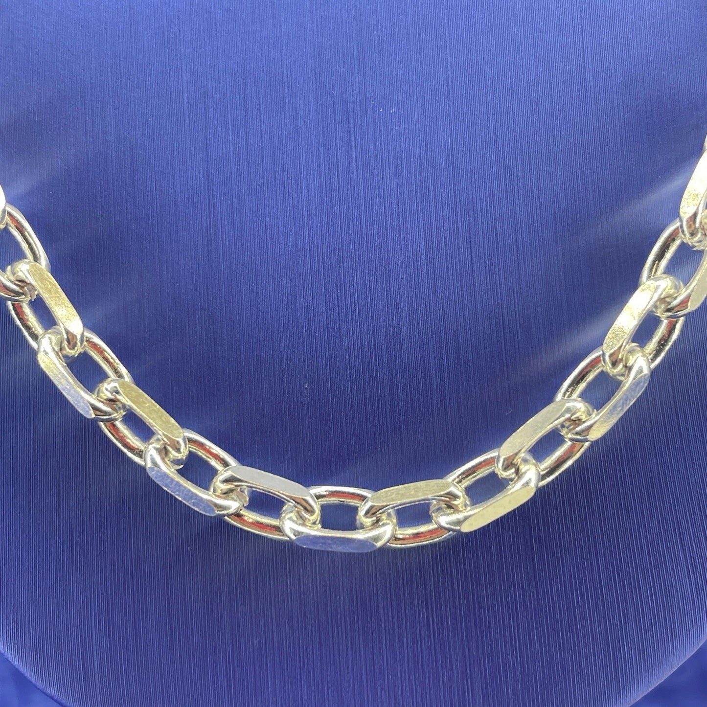 925 Sterling Silver Men’s 24” Anchor Style Necklace 51.00g 5.5MM0