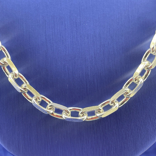 925 Sterling Silver Men’s 24” Anchor Style Necklace 51.00g 5.5MM0