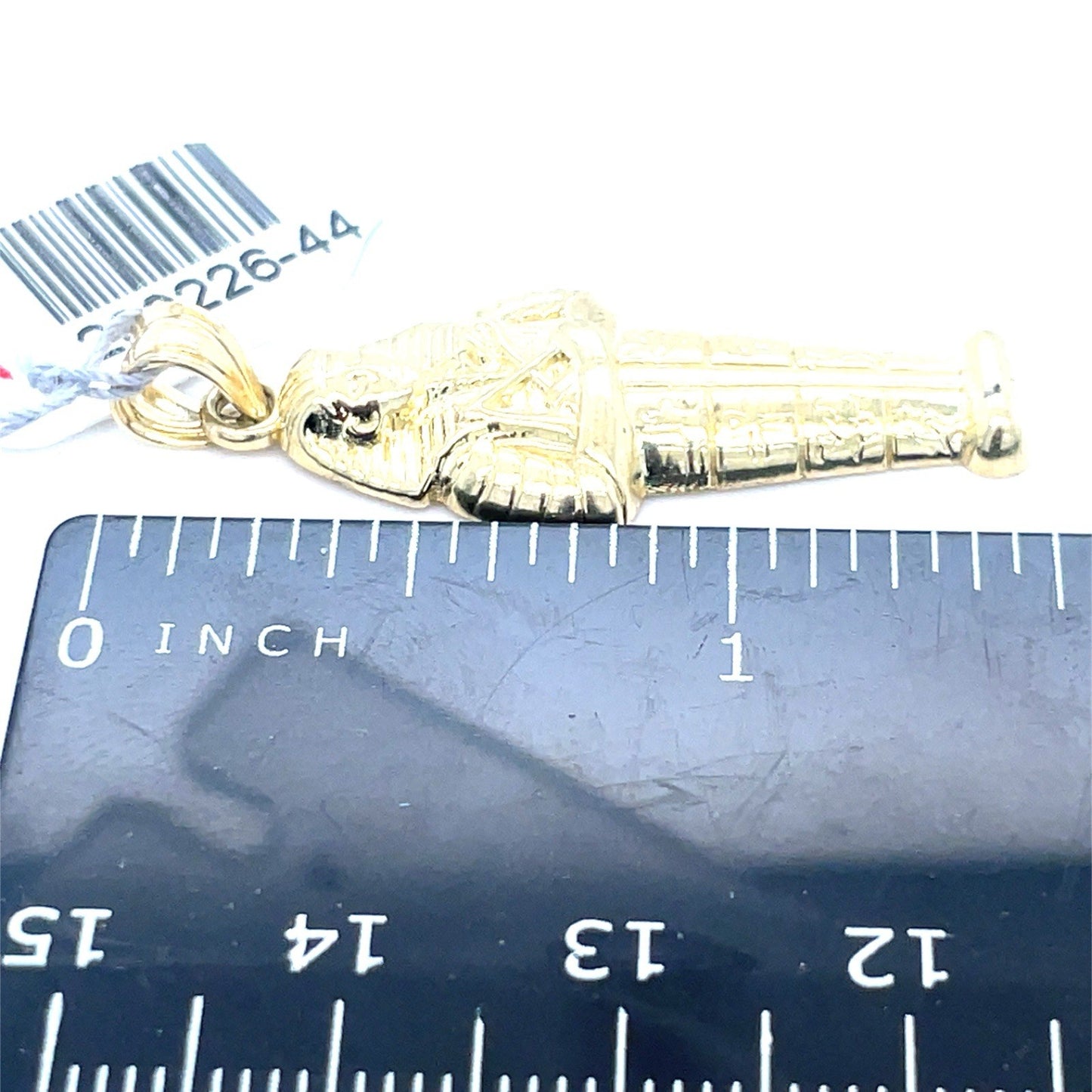 10k Yellow Gold Pharaoh Mummy Pendant 2.20g3