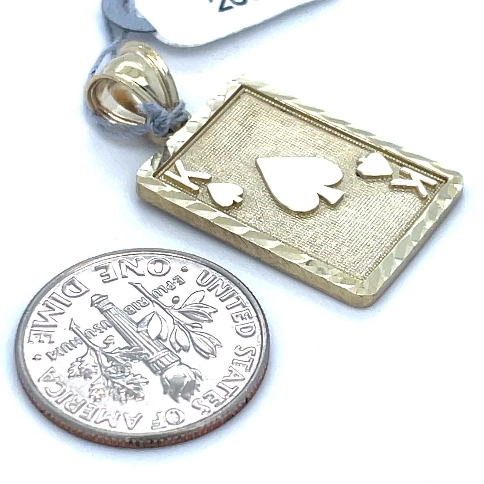 10k Yellow Gold King Of Spades Pendant 2.45g1