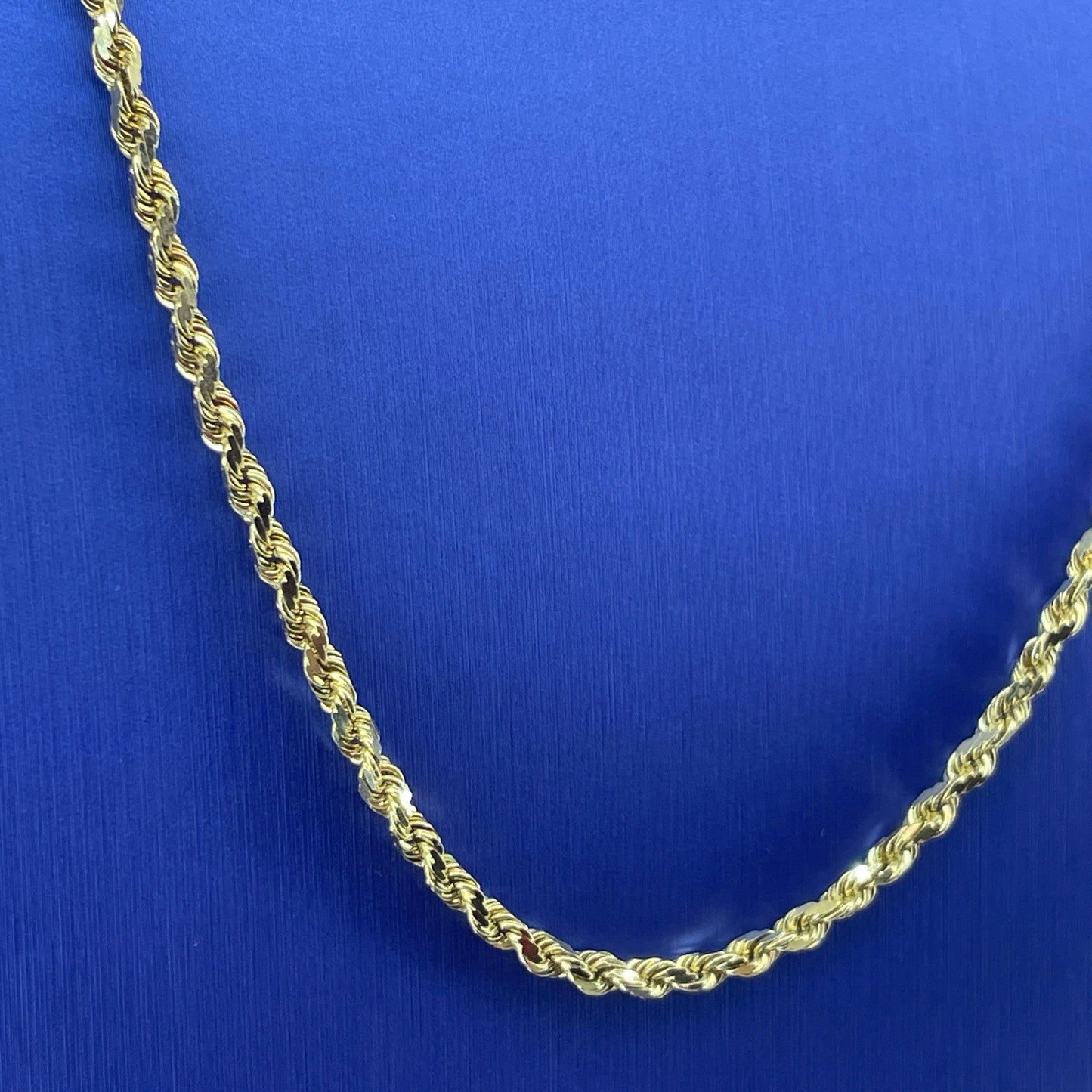 14k Yellow Gold 20” Solid Rope Necklace 16.30g 3.1mm 2