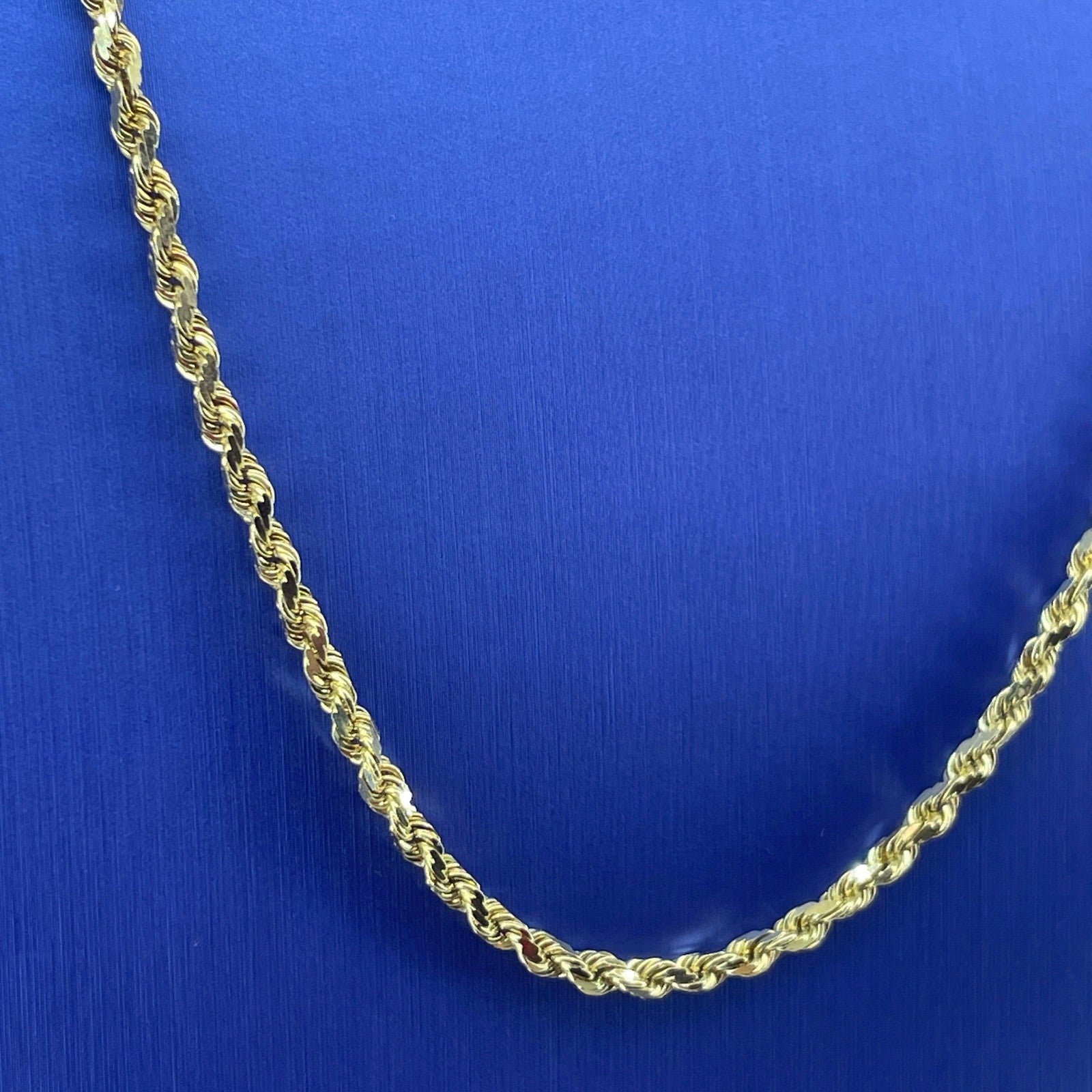 14k Yellow Gold 20” Solid Rope Necklace 16.30g 3.1mm 2