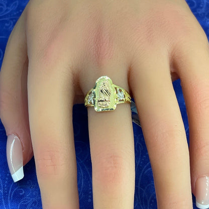 14K Tri Color Women’s Virgin Mary Ring 2.80g Size 73