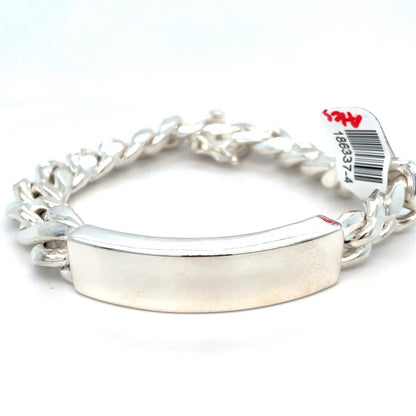 925 Sterling Silver 8.5” Men’s Polished ID Cuban Style Bracelet 54.70g 12.13 5.80