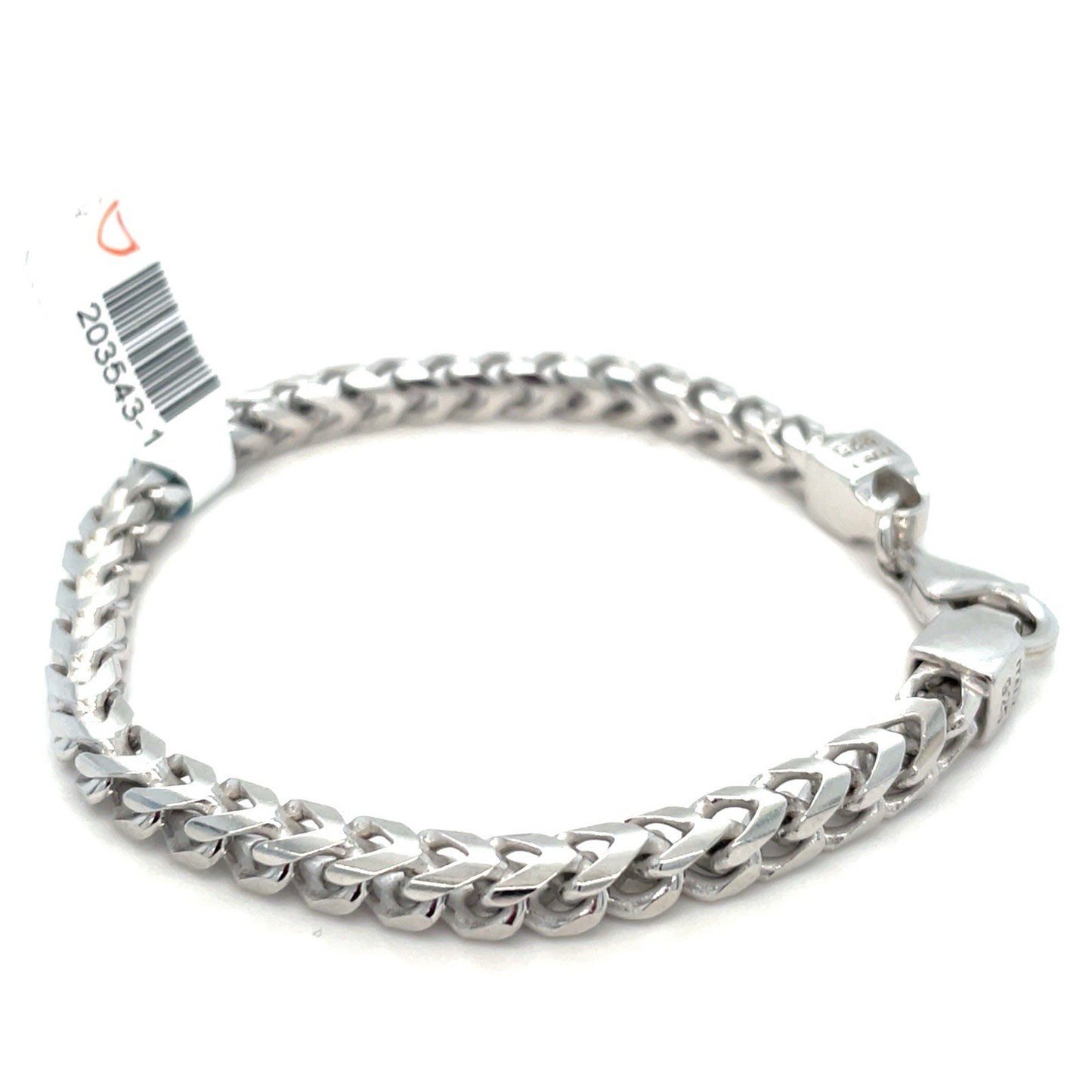 925 Sterling Silver 8” Franco Bracelet 26.5g 5mm 0