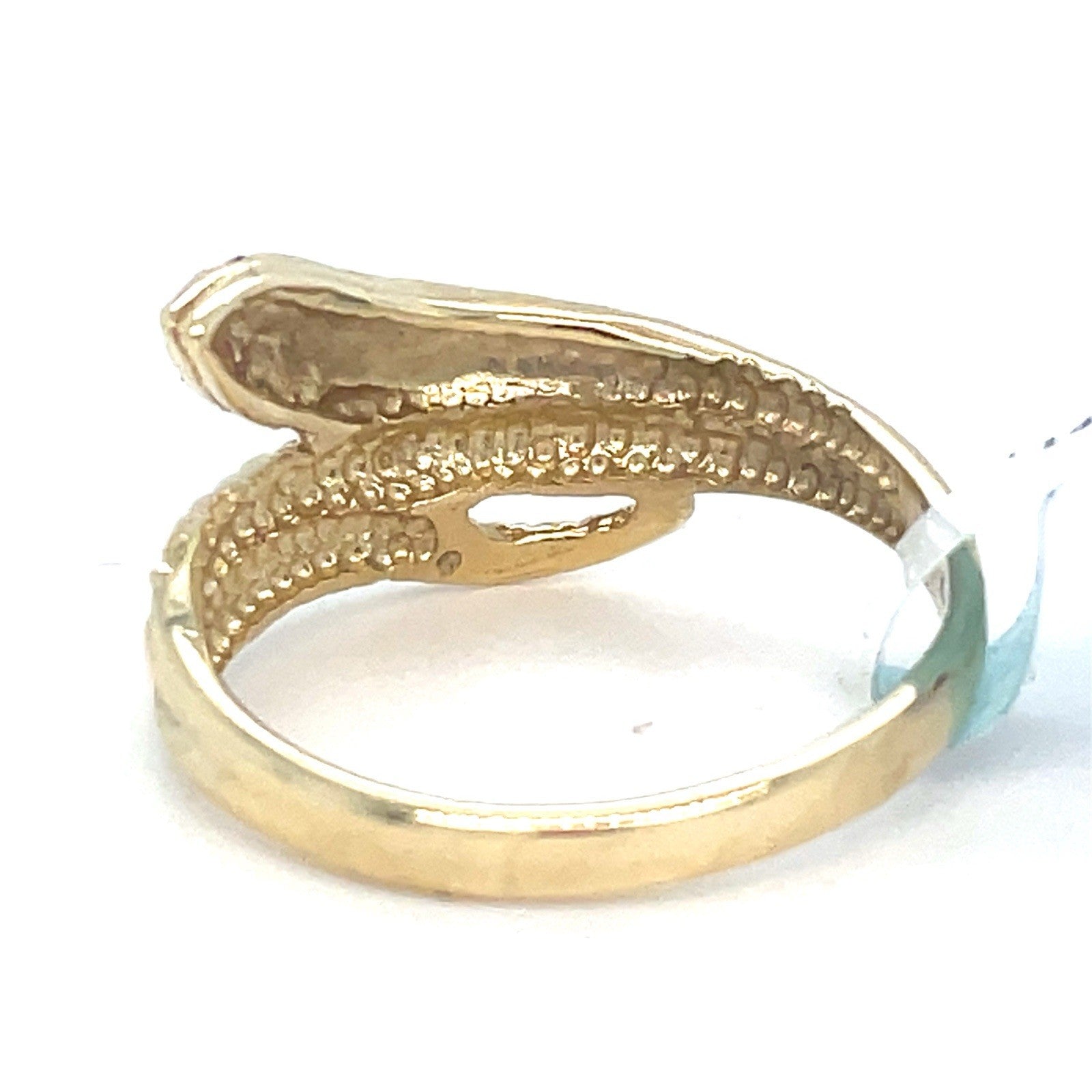 14K Yellow Gold Snake Ring 2.60g Size 7.252