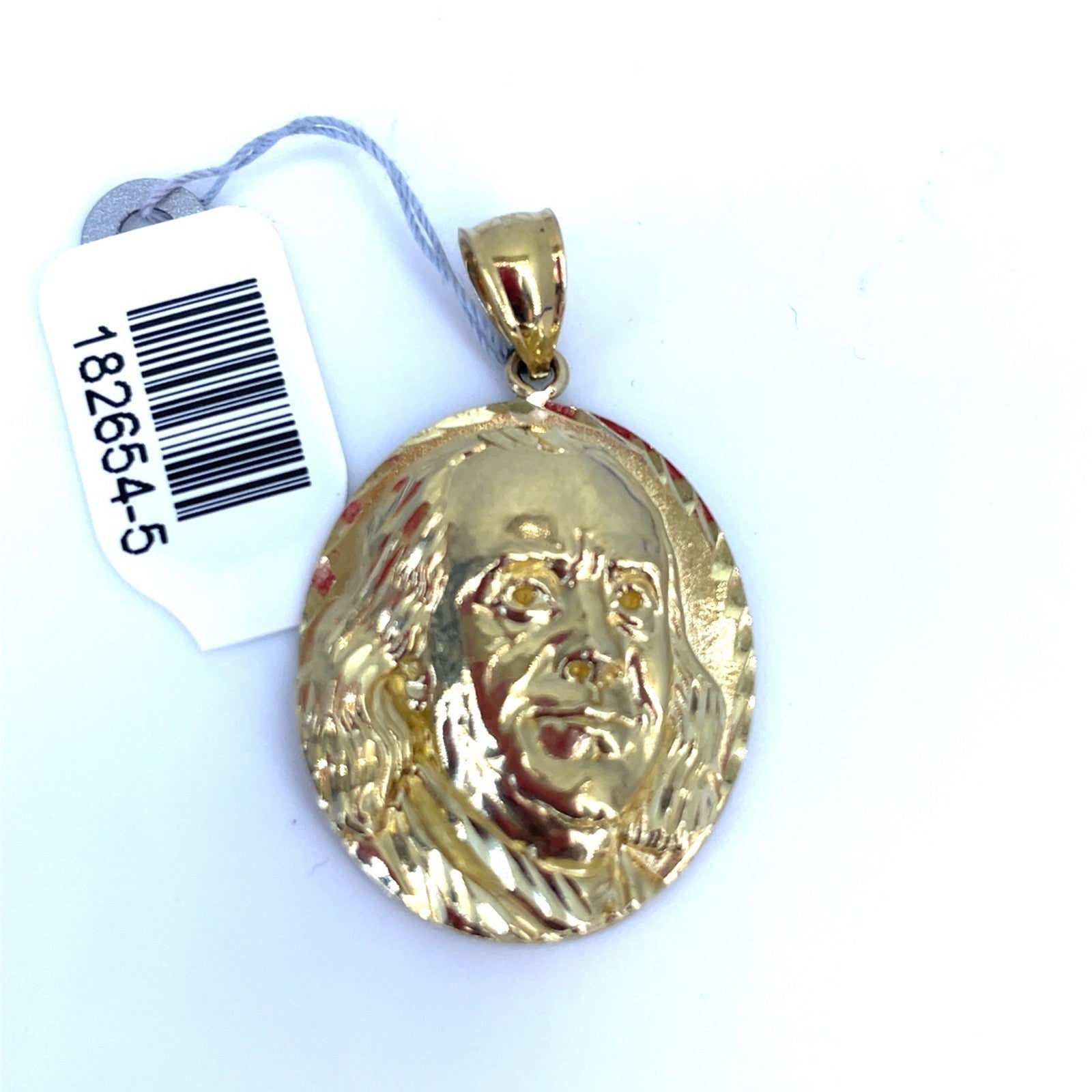 10k Yellow Gold Benjamin Franklin Round Pendant 2.95g0
