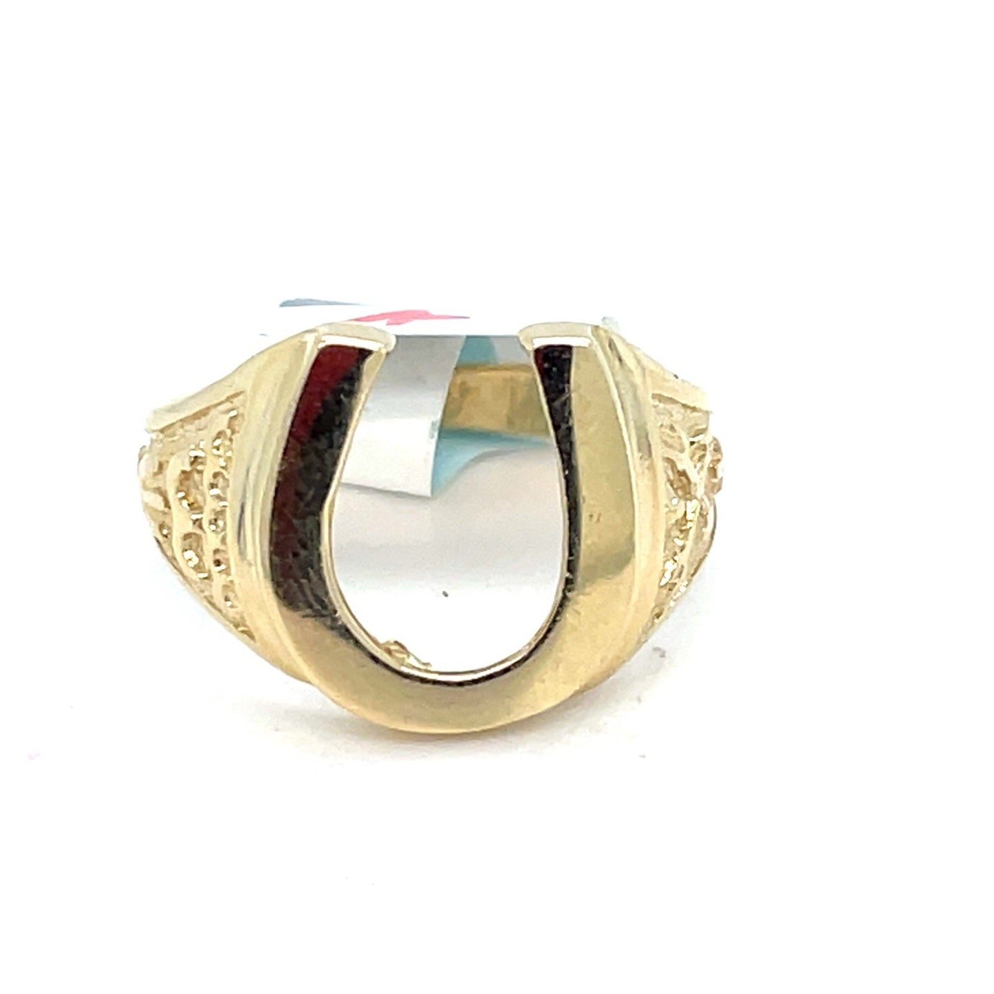 14k Yellow Gold Polished Horse Shoe Ring 4.20g Size 80