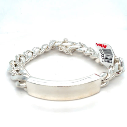 925 Sterling Silver 8.5” Men’s Polished ID Cuban Style Bracelet 54.70g 12.13 5.81