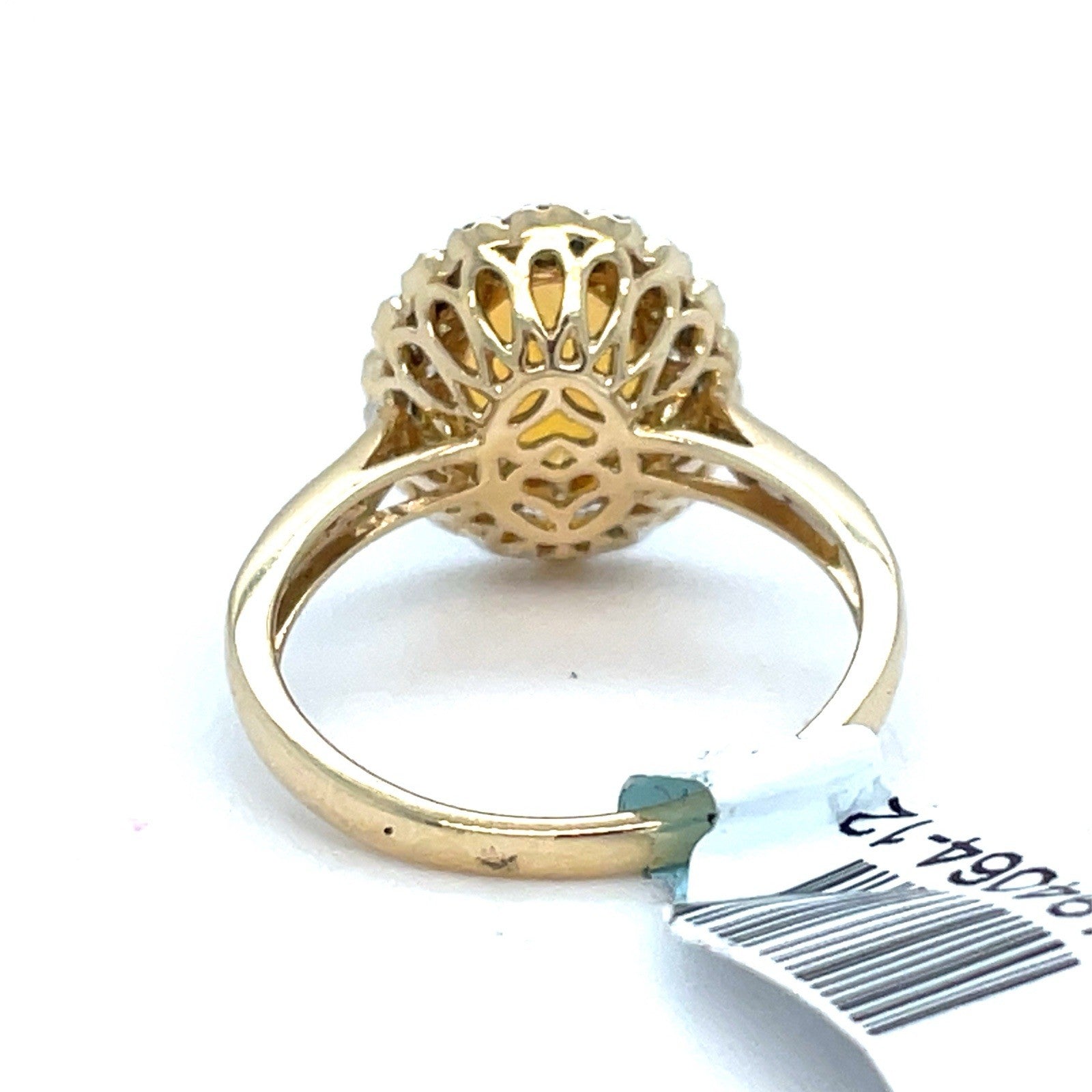 14k Yellow Gold Ethiopian Opal Diamond Ring 9.40g Size 82