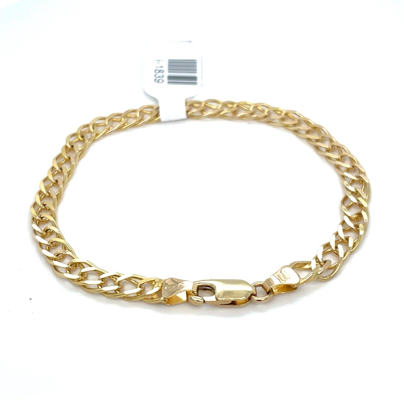 14K Yellow Gold 7” Double Ovals Bracelet 5.84g 4.8mm2