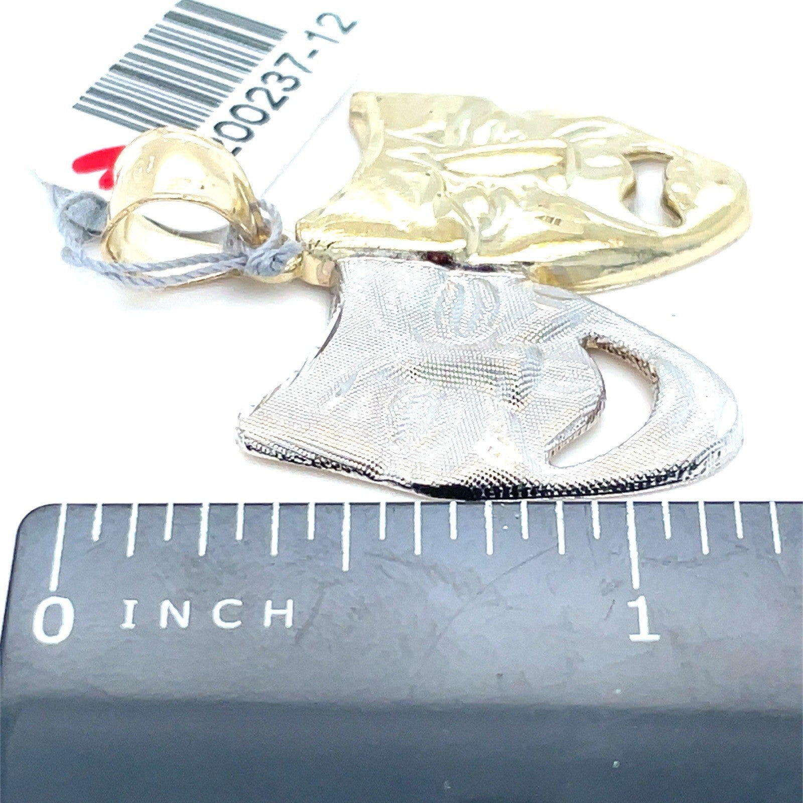 10K Two Tone Gold Cry Now Smile Later Pendant 3.35g3